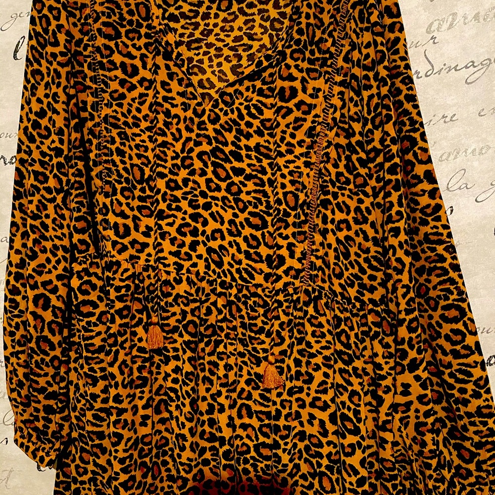 Cheetah print Midi Dress